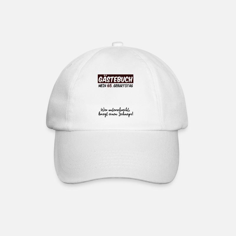 65. Geburtstag 65 Jahre Geburtstagsgeschenk - Baseballkappe - Weiß/Weiß