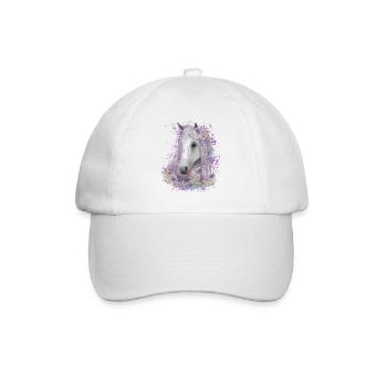 Horse Watercolor Horse Motif - Baseball Cap - white/white - Front