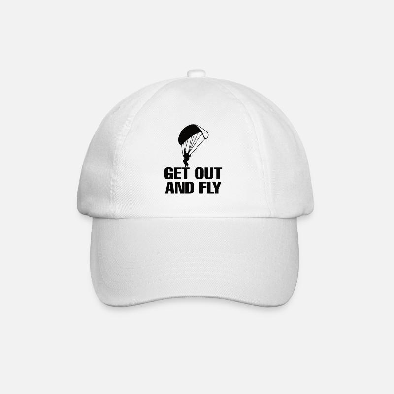 Paragliding Gleitschirmflieger Fallschirm Para - Baseballkappe - Weiß/Weiß