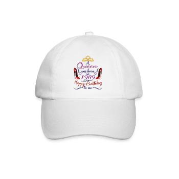 1989 35. Geburtstag für Frauen Königin 35 Jahre alt - Baseballkappe - Weiß/Weiß - Vorne