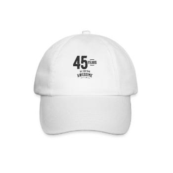 45 Jahre Awesome 45. Geburtstag - Baseballkappe - Weiß/Weiß - Vorne