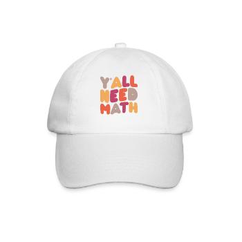 Math Mathematics Mathematician School Nerd Gift - Baseball Cap - white/white - Front