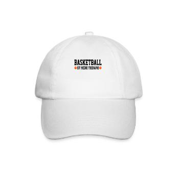 Basketball ist meine Therapie Basketball Fan Idee - Baseballkappe - Weiß/Weiß - Vorne