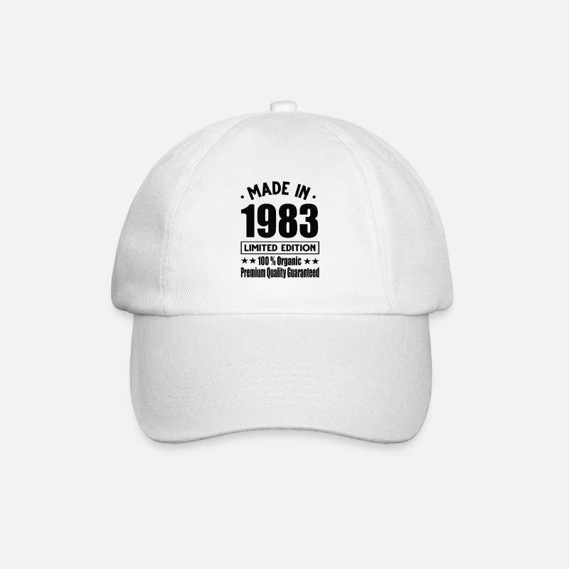 Made in 1983 Vintage Retro Limited Edition - Baseballkappe - Weiß/Weiß
