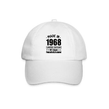 Made in 1968 Vintage Retro Limited Edition - Baseball Cap - white/white - Front