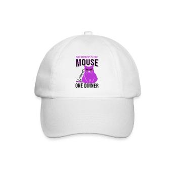 Une souris une souris chat parler mot gros chat - Casquette classique - blanc/blanc - Devant