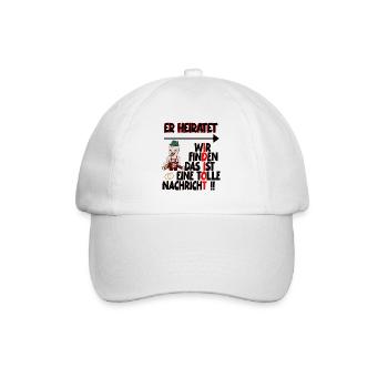 poltern Er heiratet - Baseballkappe - Weiß/Weiß - Vorne