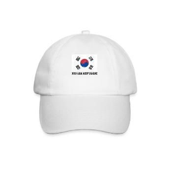Korean Korean Republic Flag Pride Korean Flag - Baseballkappe - Weiß/Weiß - Vorne