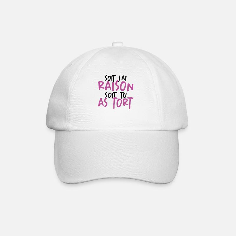 Soit J'ai Raison Soit Tu As Tort - Casquette classique - blanc/blanc