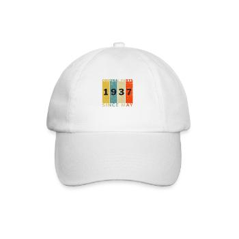 Né en mai 1937 Drôle d’anniversaire Rétro Citation Blague - Casquette classique - blanc/blanc - Devant