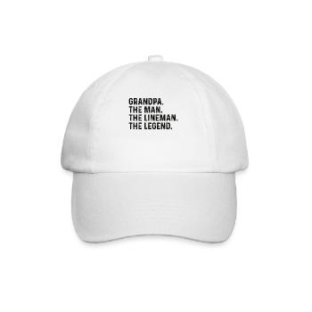 Line Fitter Electrician Overhead Line Grandfather - Baseball Cap - white/white - Front