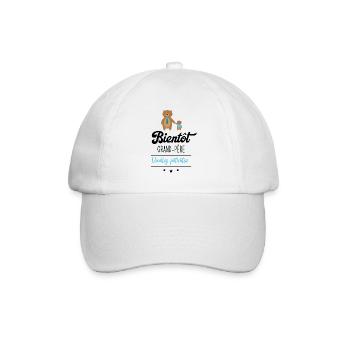 Bientôt grand père veuillez patienter, Futur papy - Casquette classique - blanc/blanc - Devant