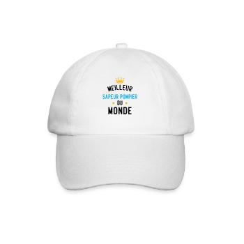 Cadeau Meilleur sapeur pompier du monde - Casquette classique - blanc/blanc - Devant