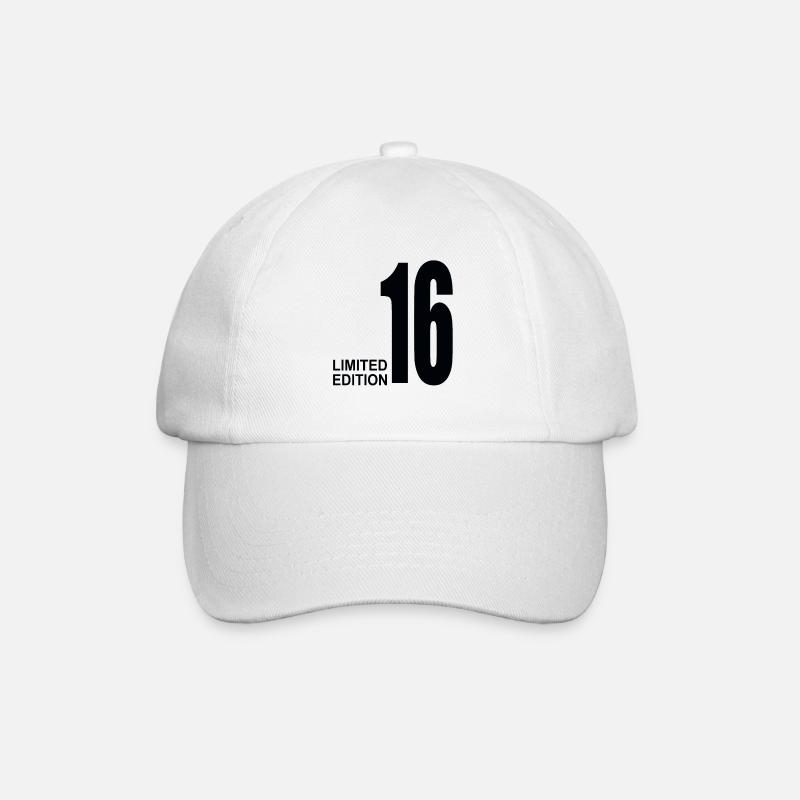 16. Geburtstag Limited Edition Geschenk - Baseballkappe - Weiß/Weiß