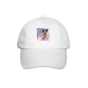 Leopard Raubkatze Animal Print - Baseballkappe - Weiß/Weiß - Vorne