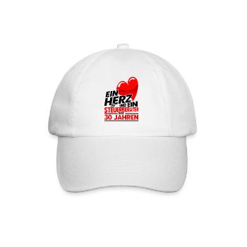 Perlenhochzeit Ehepaar 30. Hochzeitstag Geschenk - Baseballkappe - Weiß/Weiß - Vorne
