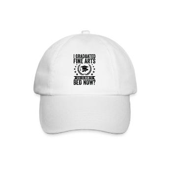 J’ai obtenu mon diplôme en arts visuels - Casquette classique - blanc/blanc - Devant