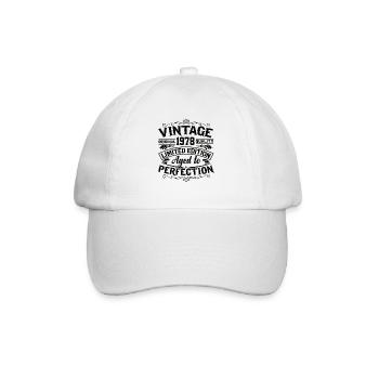 Vintage 1978 78 Birthday Retro Vintage Gift - Baseball Cap - white/white - Front