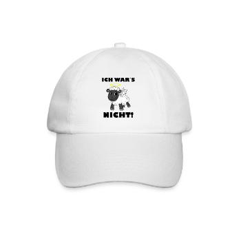 Schaf Engel - ich wars nicht - Baseballkappe - Weiß/Weiß - Vorne