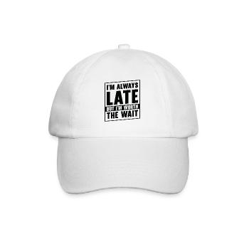 Travailleur occupé en retard - Casquette classique - blanc/blanc - Devant