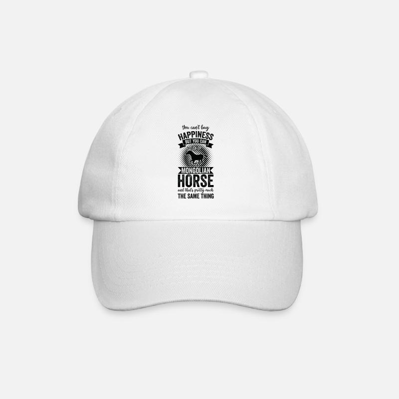 Équitation - Cheval mongol - Casquette classique - blanc/blanc