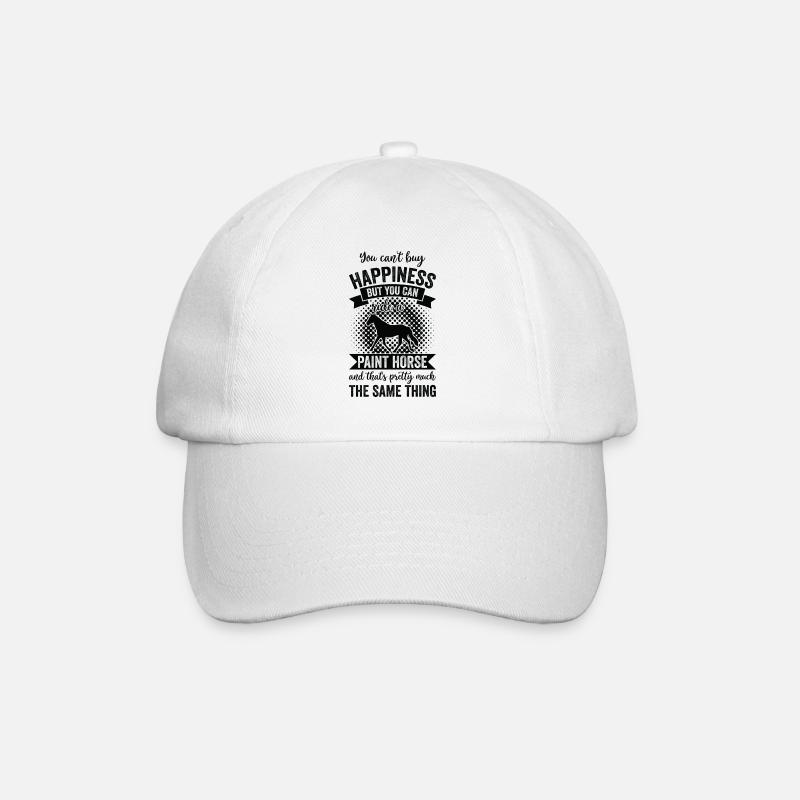 Reiten - Farbe Pferd - Baseballkappe - Weiß/Weiß
