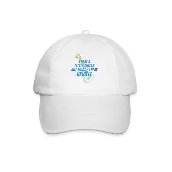 Chemise ukulélé musicien, je joue un peu de guitare - Casquette classique - blanc/blanc - Devant
