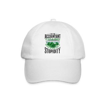 Accountant Bookkeeper Accounting - Baseballkappe - Weiß/Weiß - Vorne
