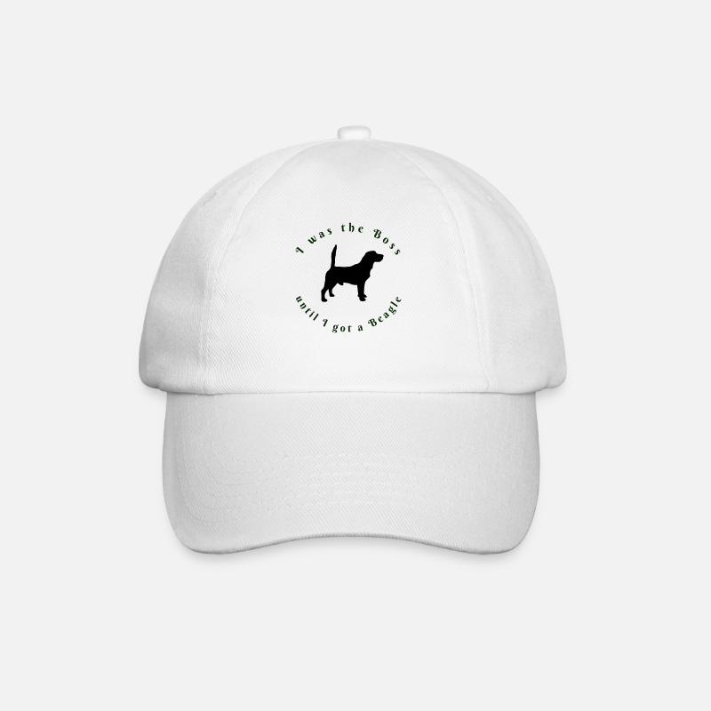 I Was The - Beagle Lovers Tee - Baseballkappe - Weiß/Weiß