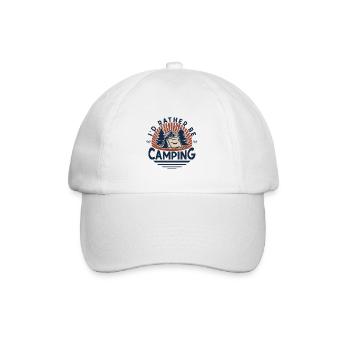 Je préfère camper, camper dans la forêt faunique - Casquette classique - blanc/blanc - Devant