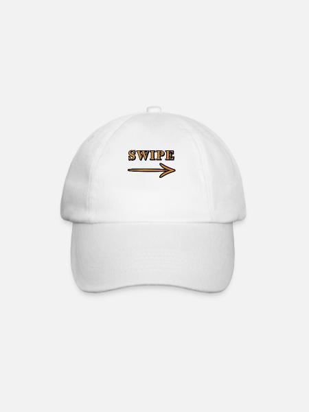 Swipe Pfeil Richtung Design - Baseballkappe - Weiß/Weiß
