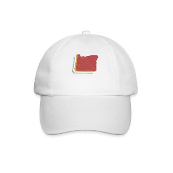 USA State - Vintage Map Oregon - Baseball Cap - white/white - Front