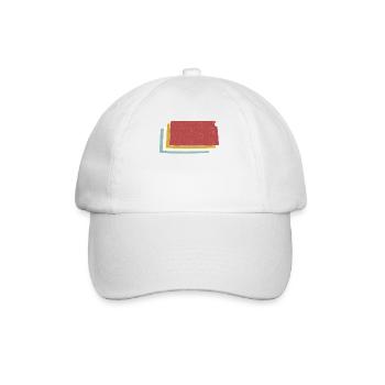 USA State - Vintage Map Kansas - Baseball Cap - white/white - Front