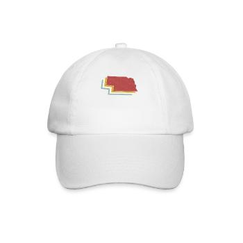 USA State - Vintage Map Nebraska - Baseball Cap - white/white - Front