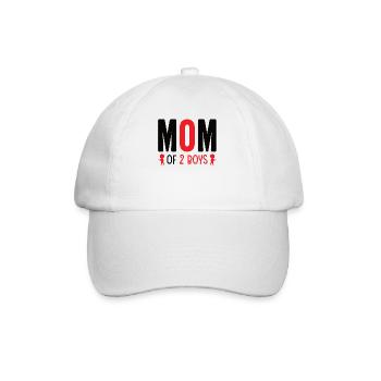 Mama Von Zwei Jungs Mutter Muttertag - Baseballkappe - Weiß/Weiß - Vorne