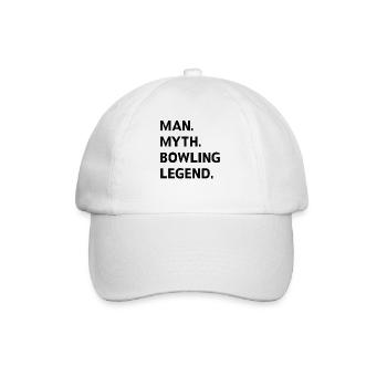 Bowling Cone Spareball Pins Ball Strike - Baseball Cap - white/white - Front
