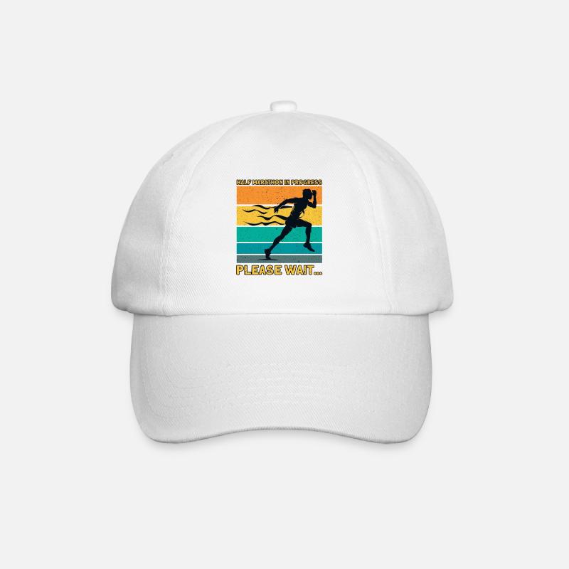 Halbmarathon Laufen Läufer Geschenk - Baseballkappe - Weiß/Weiß