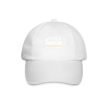 Joyable Traveling Of Pleasant Evolution Saying - Baseball Cap - white/white - Front