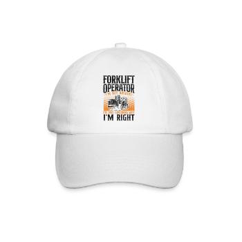 Certified Forklift Truck Operator - Baseball Cap - white/white - Front