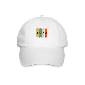 Né en mai 1972 Drôle d’anniversaire Rétro Citation Blague - Casquette classique - blanc/blanc - Devant