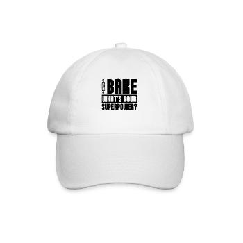 Bake What's Your Superpower Baker Baking Bakery - Baseballkappe - Weiß/Weiß - Vorne