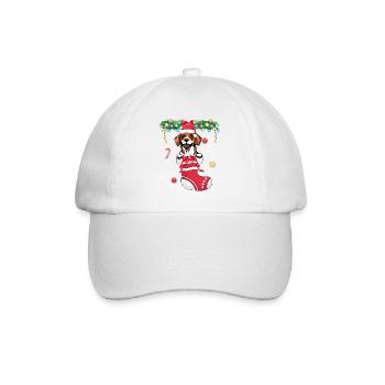 Noël - Mignon chien danois Dachsbracke à Noël St - Casquette classique - blanc/blanc - Devant
