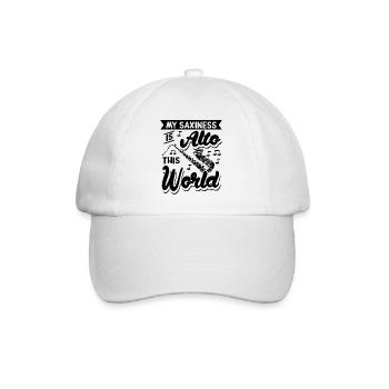 Saxophone Saxophone Player - Baseball Cap - white/white - Front