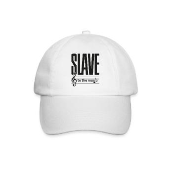 SLAVE to the music - Baseballkappe - Weiß/Weiß - Vorne