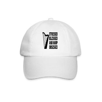 Harp Player Harp Instrument Music Harp Teacher - Baseball Cap - white/white - Front