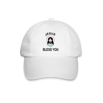 Jesus Christus bless you Bibel Kirche Geschenkidee - Baseballkappe - Weiß/Weiß - Vorne