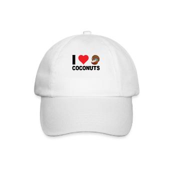 Coconut Coconut Water Palm Leaves Coconut Milk - Baseball Cap - white/white - Front