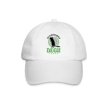 Life is better with a Degu - Baseballkappe - Weiß/Weiß - Vorne