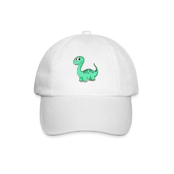 Motif de dinosaure - Casquette classique - blanc/blanc - Devant