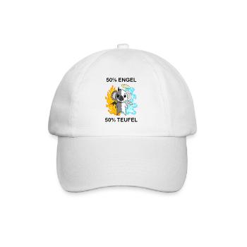 Koala - Engel und Teufel - Baseballkappe - Weiß/Weiß - Vorne